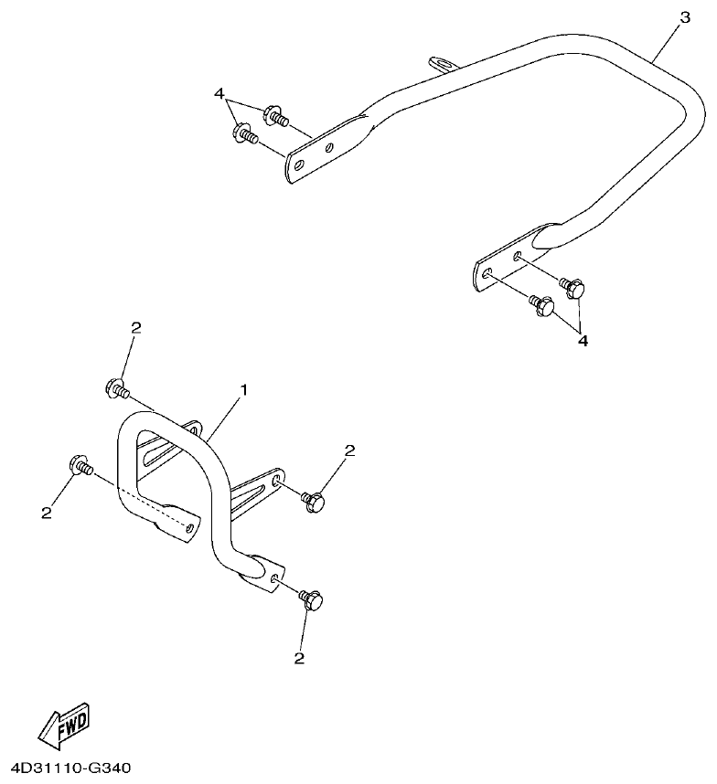 Yamaha 250RAP GUARD parts diagram